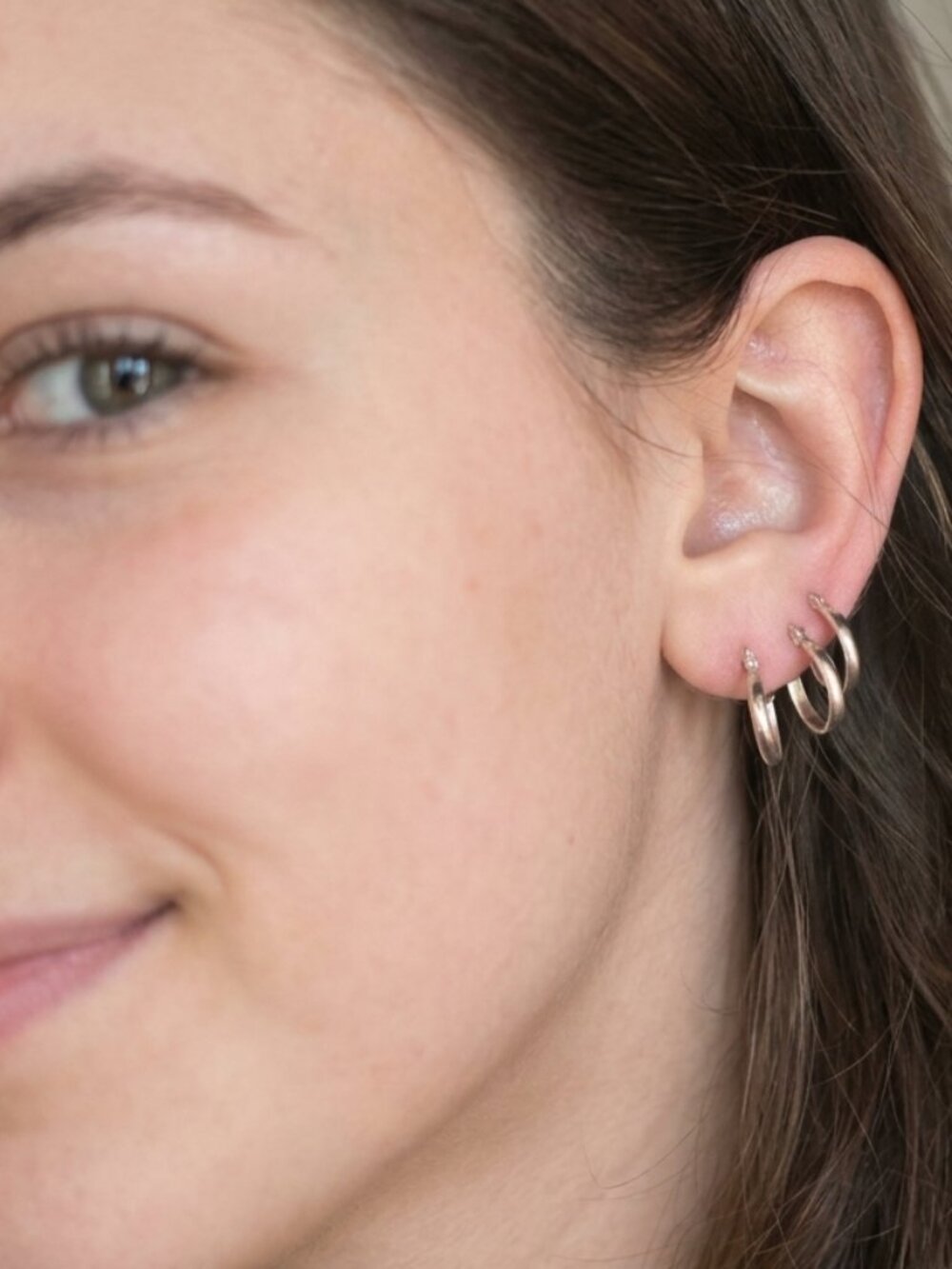 Sterling Silver Hoop Earrings - mini Huggies micro hoop